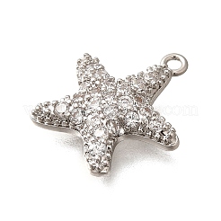 Brass Micro Pave Cubic Zirconia Pendants&nbsp;KK-M313-23P