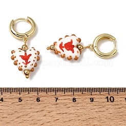 Brass Hoop Dangle Earrings&nbsp;KK-CBA8324-26G
