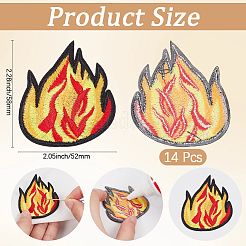 14Pcs Polyester Clothing Patches&nbsp;DIY-CY0003-57