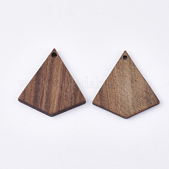 Undyed Walnut Wood Pendants&nbsp;WOOD-T023-07