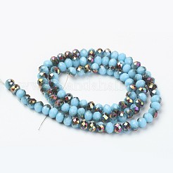 Electroplate Opaque Glass Beads Strands&nbsp;EGLA-A034-P4mm-R18