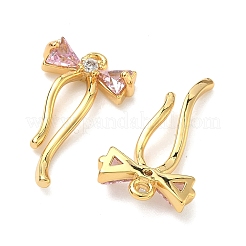 Brass Micro Pave Cubic Zirconia Pendants&nbsp;KK-A281-10G-03