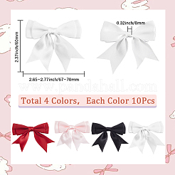 40Pcs 4 Colors Handmade Polyester Costume Accessories&nbsp;DIY-SP0004-85B
