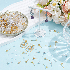 240Pcs 2 Colors Iron Ball Stud Earring Findings&nbsp;KK-CN0003-39