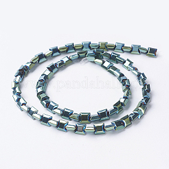 PVD Vacuum Plating Electroplate Non-magnetic Synthetic Hematite Beads Strands&nbsp;G-F534-I08