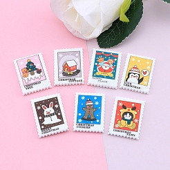 Christmas Stamp Resin Cabochons&nbsp;XMAS-PW0001-220