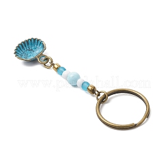 Alloy Conch Pendant Keychains&nbsp;KEYC-JKC01225-03