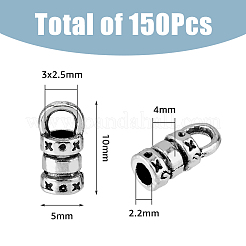 150Pcs Alloy Cord Ends&nbsp;FIND-FH0008-75