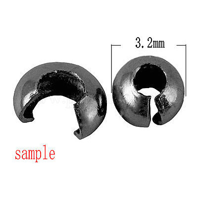 Brass Crimp Beads Covers&nbsp;KK-G015-S-NF-1