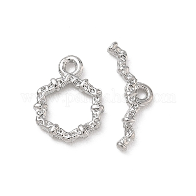 Brass Toggle Clasp&nbsp;KK-D289-53C-P-1