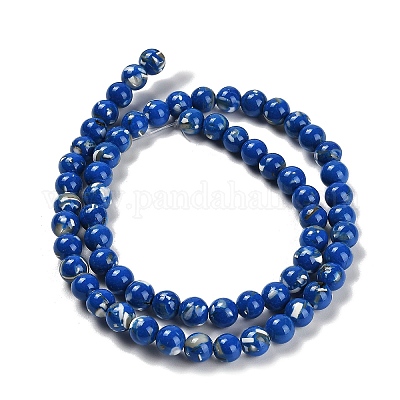 Assembled Synthetic Stone and Trochus Shell Beads Strands&nbsp;G-B128-08B-05-1