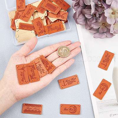PU Leather Labels&nbsp;DIY-FG0001-32-1