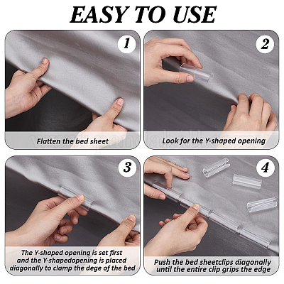 20Pcs Plastic Bed Sheet Fasteners&nbsp;FIND-DR0001-84-1
