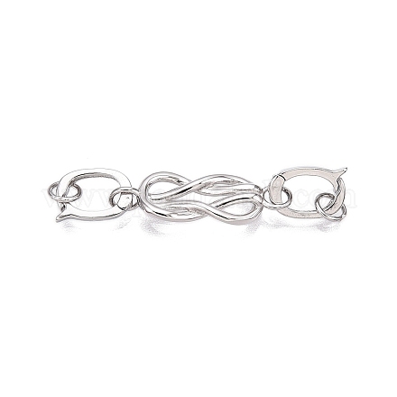 925 Sterling Silver Fold Over Clasps STER-T007-109P-1