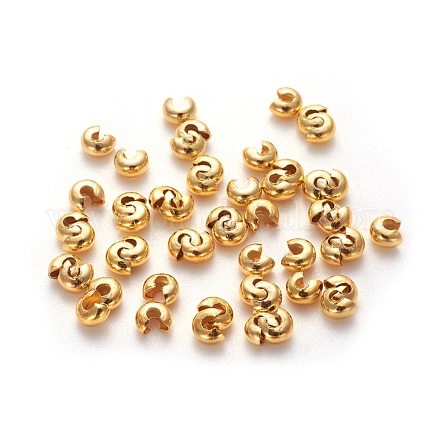Iron Crimp Beads Covers IFIN-H029-G-1