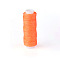 Waxed Polyester Cord, Micro Macrame Cord, for Leather Project, Bracelet Making, Shoe Reparing, Bookbinding, Flat, Orange, 0.8mm, about 32.8 yards(30m)/roll