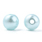 Spray Painted ABS Plastic Imitation Pearl Beads, Round, Light Cyan, 8x7.5mm, Hole: 1.8mm, about 2080 pcs/500g
