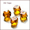 K9 Glass, Imitation Austrian Crystal Beads, Grade AAA, Faceted, Cornerless Cube Beads, Orange, 4x4x4mm, Hole: 0.7~0.9mm