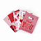 Printed Plastic Bags, Rectangle, Red, 20x15cm