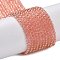 Transparent Glass Beads Strands, Faceted Round, Light Salmon, 2mm, Hole: 0.8mm, about 160~178pcs/strand, 13.58 ~14.17 inch(34.5~36cm)