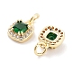Brass with Cubic Zirconia Pendants&nbsp;KK-P271-33G-2