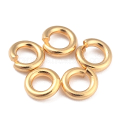 Rack Plating Brass Open Jump Rings, Cadmium Free & Lead Free, Round, Long-Lasting Plated, Golden, 4x1mm, 18 Gauge, Inner Diameter: 2mm