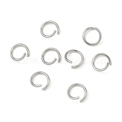304 Stainless Steel Open Jump Rings, Round, Stainless Steel Color, 7x0.8mm, 20 Gauge, Inner Diameter: 5.7mm