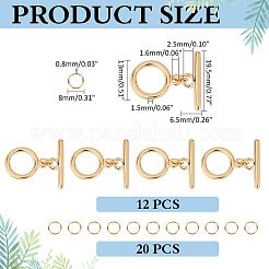 12Pcs Brass Toggle Clasps&nbsp;KK-ME0002-33