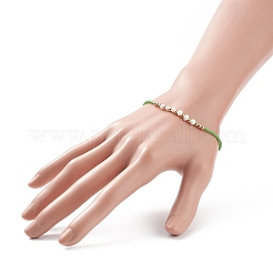 Natural Pearl & Glass Seed & Brass Beaded Stretch Bracelet for Women&nbsp;BJEW-JB08977