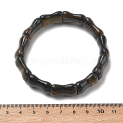 Bamboo Natural Blue Tiger Eye Beads Stretch Bracelets for Women Men&nbsp;BJEW-K304-01J
