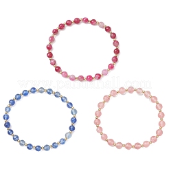 3Pcs Natural & Synthetic Gemstone Round Beaded Stretch Bracelets for Men Women&nbsp;BJEW-JB12386