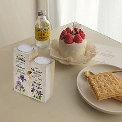 Wooden Candle Holders Set&nbsp;AJEW-SD0001-21E