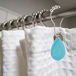 12Pcs Iron Shower Curtain Rings for Bathroom&nbsp;HJEW-OC0001-23