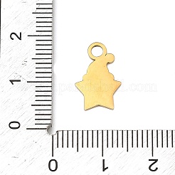 Christmas 304 Stainless Steel Enamel Charms&nbsp;STAS-I356-02G-03