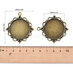 Vintage Tibetan Style Alloy Pendant Cabochon Settings&nbsp;LS-TIBEP-M018-92AB-NF