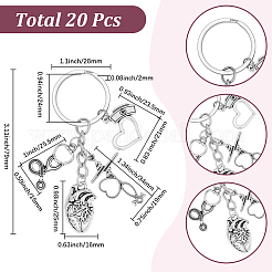20Pcs Alloy Medical Theme Keychains&nbsp;KEYC-SC00039