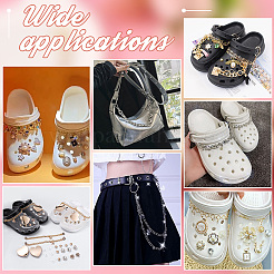 Heart with Butterfly/Infinity Alloy Rhinestone Link Shoe Decoration Chain&nbsp;FIND-AB00008