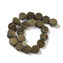 Electroplated Natural Druzy Agate Beads Strands&nbsp;G-M433-01C