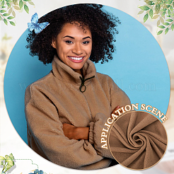 Double Sided Polyester Polar Fleece Fabric&nbsp;DIY-WH0504-295C
