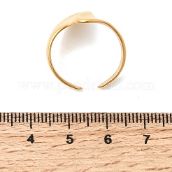 304 Stainless Steel Cuff Open Rings for Women&nbsp;RJEW-L342-11G