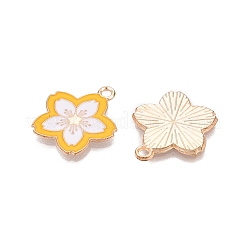 Light Gold Plated Alloy Enamel Pendants&nbsp;PALLOY-N176-28B-RS