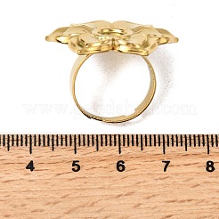 Adjustable 304 Stainless Steel Open Cuff Ring Components&nbsp;STAS-P403-01A-G