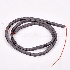 Electroplate Non-magnetic Synthetic Hematite Beads Strands&nbsp;G-J170B-3x3mm-03