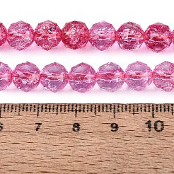 Crackle Transparent Glass Beads Strands&nbsp;GLAA-Q108-02A-12