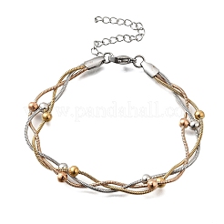 304 Stainless Steel Satellite Chains Bracelets&nbsp;BJEW-Z106-02A