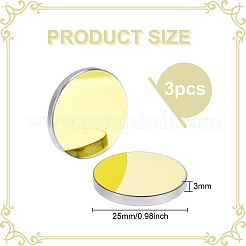 Silicon Gold-Plated Reflective Lens&nbsp;AJEW-WH0248-391B