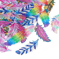 48Pcs 6 Colors Ion Plating(IP) 201 Stainless Steel Filigree Pendants&nbsp;STAS-TA0001-87