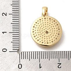 Rack Plating Brass Micro Pave Cubic Zirconia Pendants&nbsp;KK-M296-08G