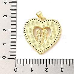 Mother's Day Brass Micro Pave Clear Cubic Zirconia Pendants&nbsp;FIND-Z041-21C