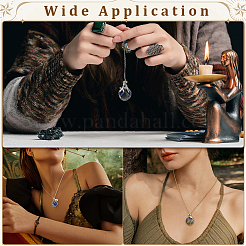 6Pcs 6 Styles Brass Macrame Pouch Pendant Slider Necklace Making&nbsp;NJEW-PH01578
